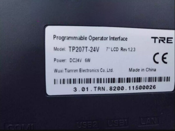 Touch Screen Glass TRE TP207T-24V .